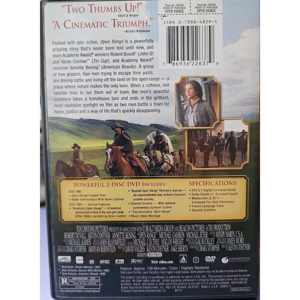 OPEN RANGE (2003) [DVD] - Picture 2 of 2